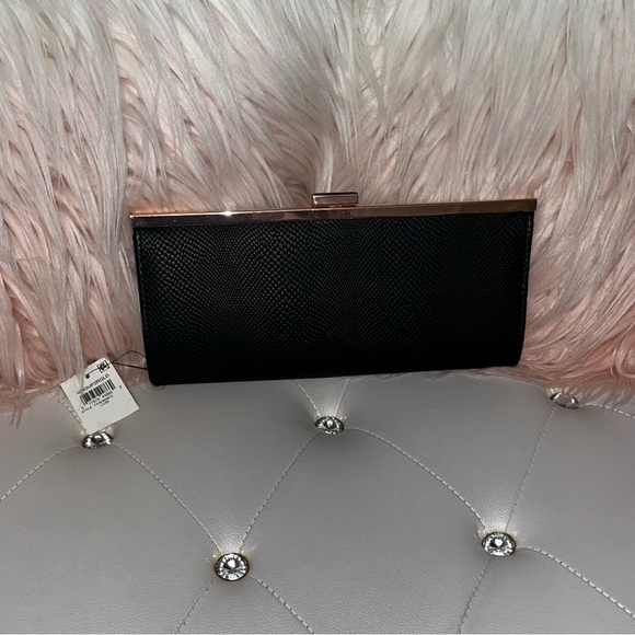 INC International Concepts Carolyn "Love" Black Sequin Clutch - Picture 7 of 15